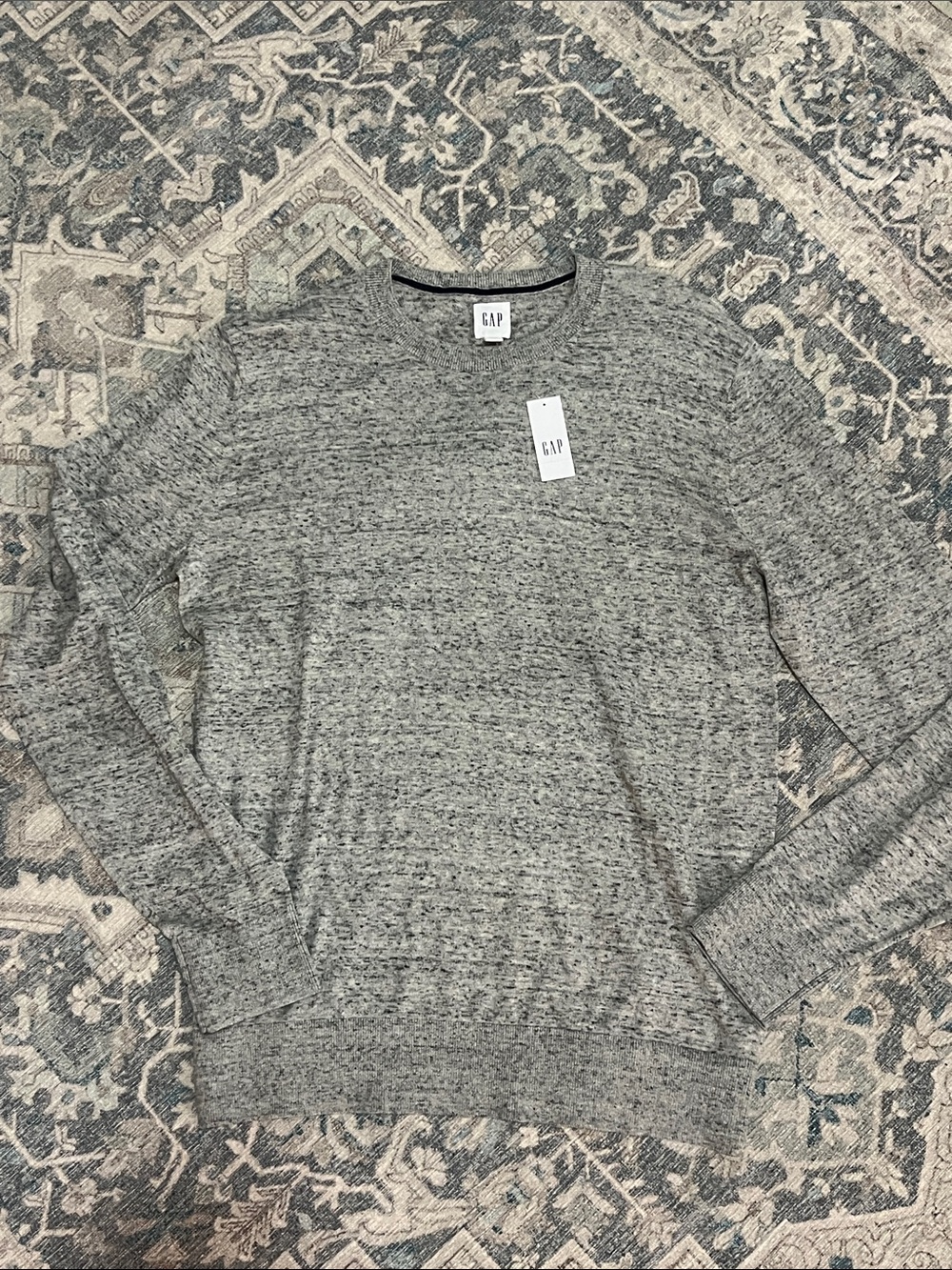 GAP Men's Heather Gray Crewneck Sweater